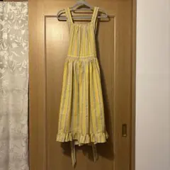 イエローフリル　大人用エプロン