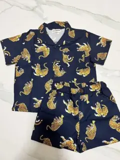 Little WEEKEND トラ柄セットアップ　シャツ100㎝　パンツ90㎝