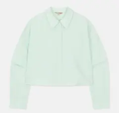 [未使用]SPAO(韓国) ロングスリーブ　クロップシャツ　レディースM