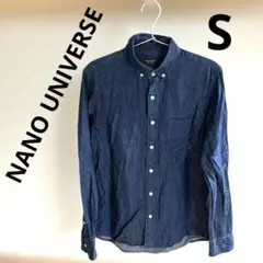 NANO UNIVERSE メンズダークブルー デニムシャツS