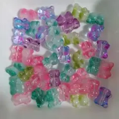 ビーズ　くま　カラフル
