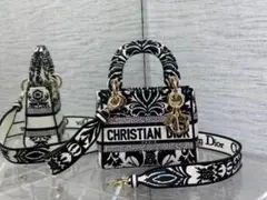 CHRISTIAN DIOR ダマスク柄ショルダーバッグ