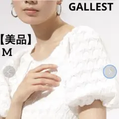 【美品】GALLEST　ギャレスト　ラッセルレースブラウス　38　M