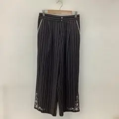7.4◎M363◎アクシーズファム◎ワイドパンツ◎ストライプ◎刺繍