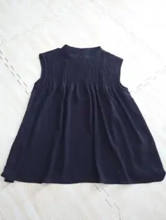 黒ノースリーブチュニック NATURAL BEAUTY BASIC ブラック