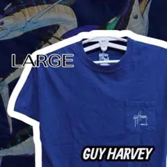 Guy Harvey BY AFTCO ネイビー Tシャツ メンズL ダメージ