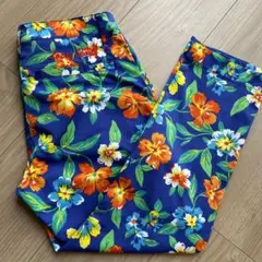 ルコックスポルティフ 花柄 ゴルフパンツ クロップドパンツ 7号