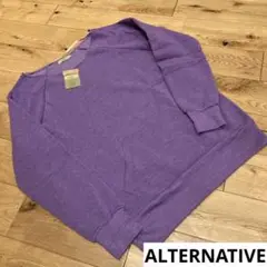 オルタナティブ Alternative スエット フリース パープル L