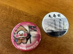 レア　白瀬南極探検記念館　記念缶バッチ2個セット　非売品　新品未使用