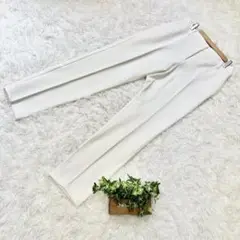 【PLST】プラステ ウォームリザーブテーパードパンツ クリーム色 (L)