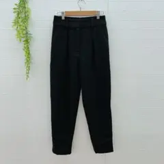 【プラステ】 カジュアルパンツ ブラック ストレート (XS) シンプル