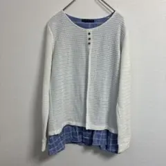 sena parmo レイヤード長袖トップス