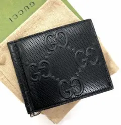 極美品 GUCCI GGエンボス マネークリップ グッチ 正規品