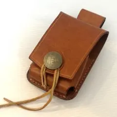 レザー　シガレットケース　USA コンチョボタン