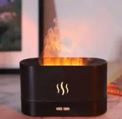 アロマディフューザー ファイヤー 加湿器 アロマ バーナー ブラック 新品 炎