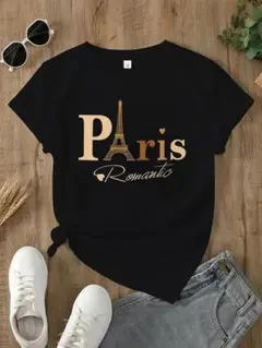 ★新品★　パリ エッフェル塔 ロマンティック Tシャツ