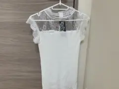 綺麗めフラワーシースルーニット