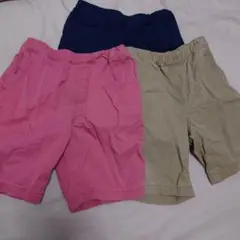 ユニクロ ハーフパンツ ショートパンツ 130 3枚セット