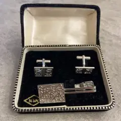 シルバー ネクタイピン カフスセット