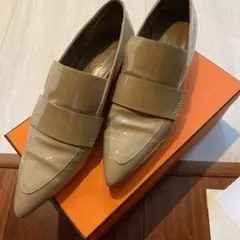 値下げ!美品!!HERMES シューズ37ハーフ