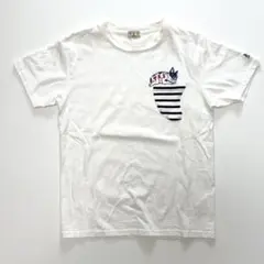 TES フレンチブルドッグ　ポケット白Tシャツ　M