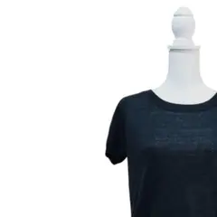 日本製 Aquascutum アクアスキュータム 麻 100% 半袖 ニット