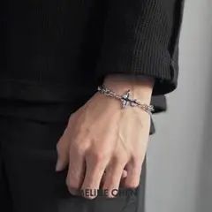 ストリート 【数量限定】 モード 十字架 ダブルクロス ゴシック ブレスレット