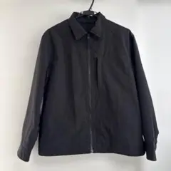 GU ジップアップユーティリティシャツ　ブラック　Lサイズ