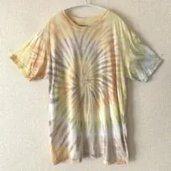 半袖Tシャツ タイダイ柄 マルチカラー イエロー L