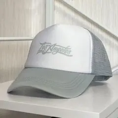 メッシュキャップ　グレー　HIPHOP ストリート　古着　ビンテージ　アメカジ