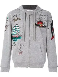 完売 貴重 Valentino 刺繍装飾 パーカー トレーナー フーディー