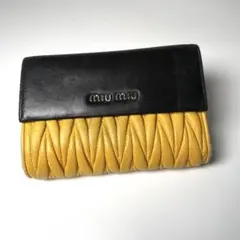 ミュウミュウ MIU MIU マテラッセ 折り財布 バイカラー