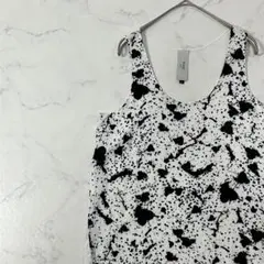 美品 near.nippon 日本製 切替 ドロッピング柄 タンクトップ F