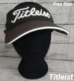 ☆Titleist☆3Dロゴ刺繍 コットンバイザー BLACK