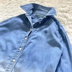 LAUREN RALPH LAUREN ダンガリーシャツ グラデーション S相当