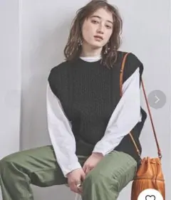 UNITED ARROWS ユナイテッドアローズ ケーブルニット ベスト