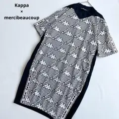カッパ × メルシーボークー　コラボ　ワンピース　総柄　オミニ　異素材　サイズ1