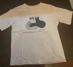 【8/3削除】UNIQLO ユニクロ 猫イラスト Tシャツ 淡いピンク
