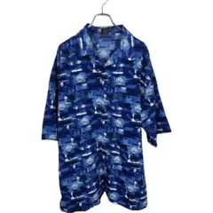 KNO BETTA ノーベター　メンズ　オーバーサイズ　半袖シャツ　総柄　2XL