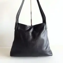 美品✨青木鞄 ATOLL AOKI 本革 レザー ワンショルダーバッグ 黒 A4