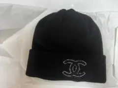 シャネル CHANEL ニット帽 帽子 ハット ブラック ココマーク