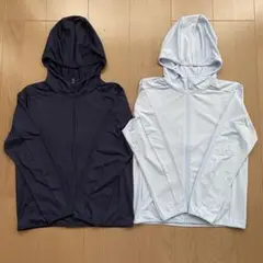 UNIQLO エアリズムUVカットフルジップパーカー 140サイズ　2枚セット