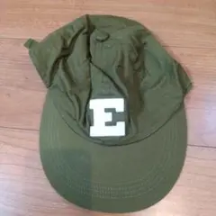 エドウィンE刺繍オリーブグリーンキャップ