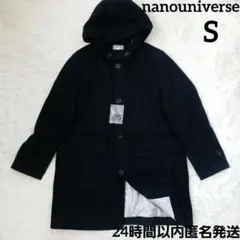 新品　nanouniverse サーモライト　メルトンコート　保温　ブラック　S