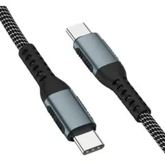 USB Type C ケーブル (1本セット, 1.5m) 高速データ