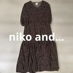 niko and ... 5部袖可愛い柄のロングワンピース　サイズ3