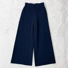 【極美品✨24ss】セオリーリュクス ワイドパンツ ジョーゼット ストレッチ 紺