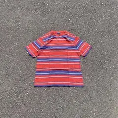 90's オールド ユニクロ レッド マルチボーダー tシャツ ゴープコア