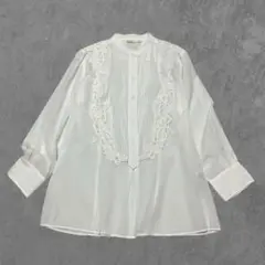 SCERVINO Sweet♡レース装飾ブラウスプルオーバー　長袖　44