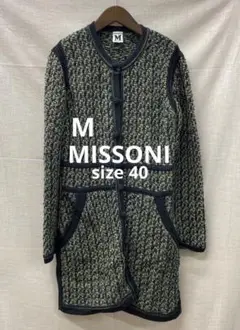 N954◯ M MISSONI ミッソーニ size 40 ロングニットカーデ